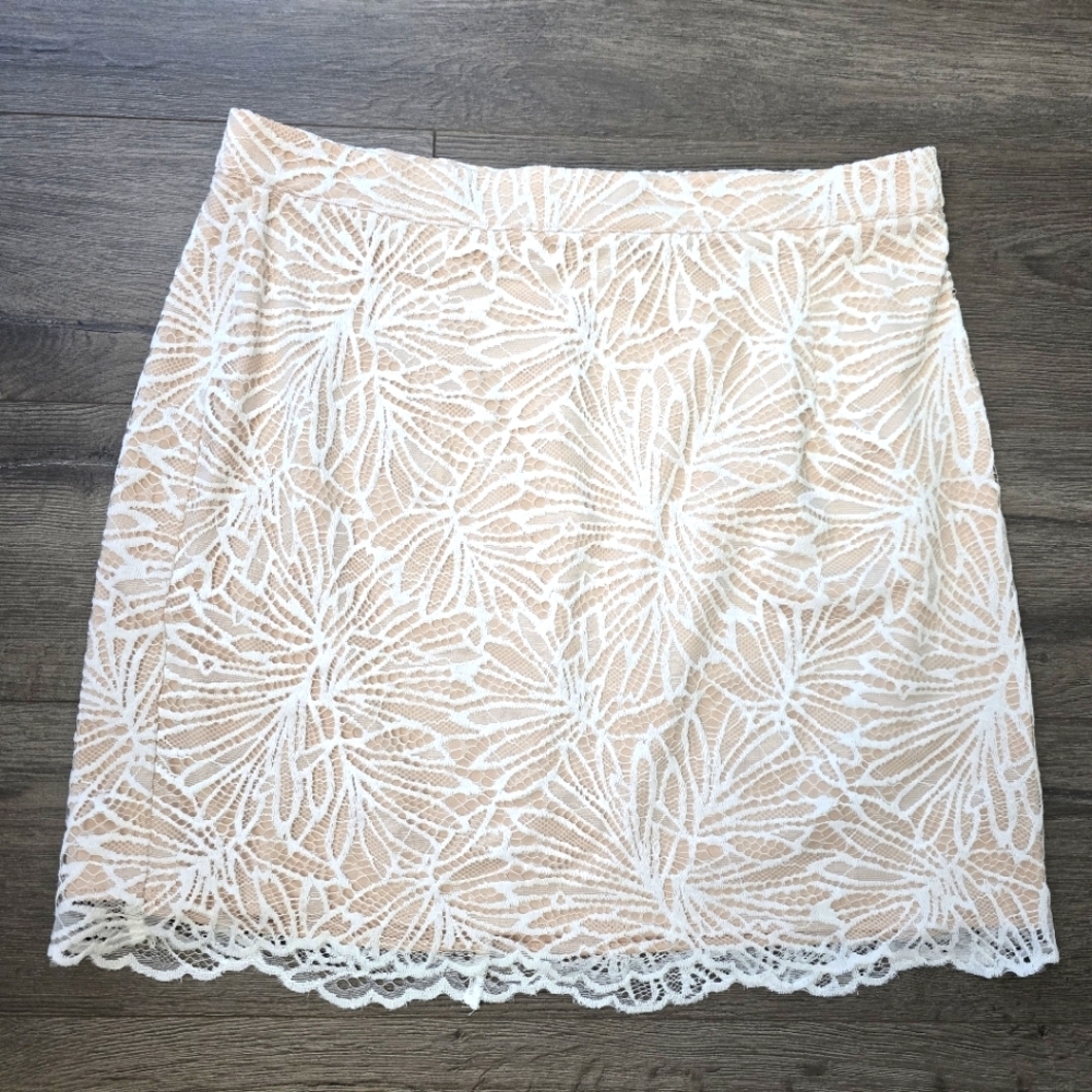 Hello Molly Lace Mini Shirt Sz Large Lined Cottagecore Cabincore Boho Coquette